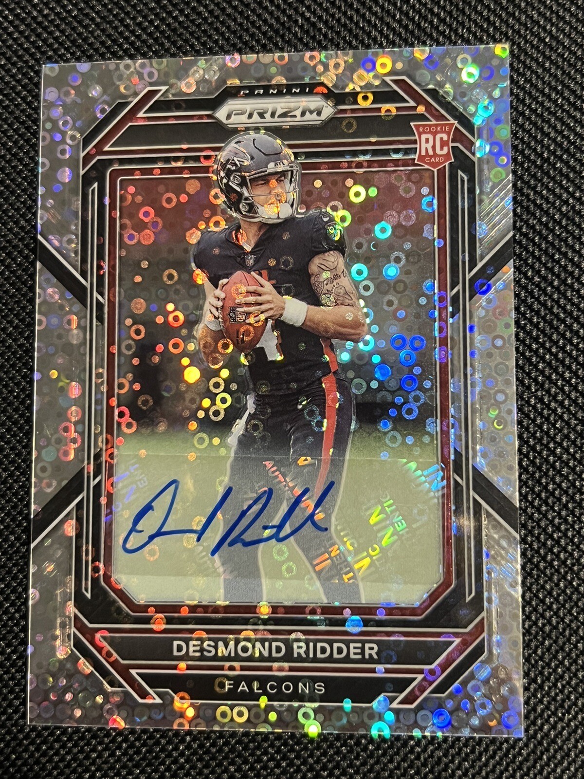 DESMOND RIDDER 2022 Panini Prizm No-Huddle Disco Auto Rookie #302 Falcons RC