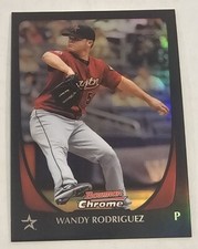 2011 Bowman Chrome Baseball Card Refractor Houston Astros #142 Wandy Rodriguez