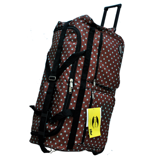 "E-Z Roll" Fashionable Polka Dots Rolling Duffle Bag Size 22"/30"/36" 3 colors - Picture 24 of 37