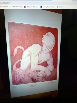  Limited Edition signed,,named and numbered Print ''SATYR''  4/75  by G.OBRIEN