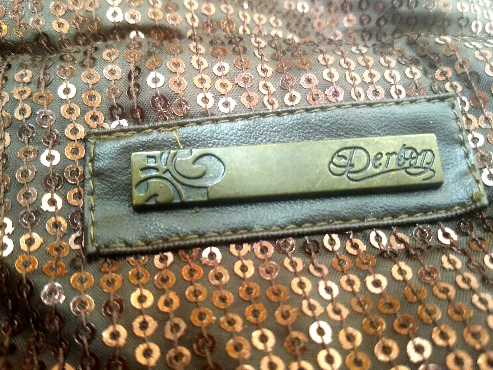 DEREON OUTERWARE brown/maroon sequins, hooded fro… - image 8