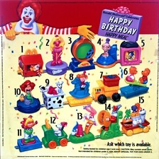 McDonald's 1994 Happy Birthday Train MIP/Loose YOUR CHOICE-U-PICK Cake Toppers 