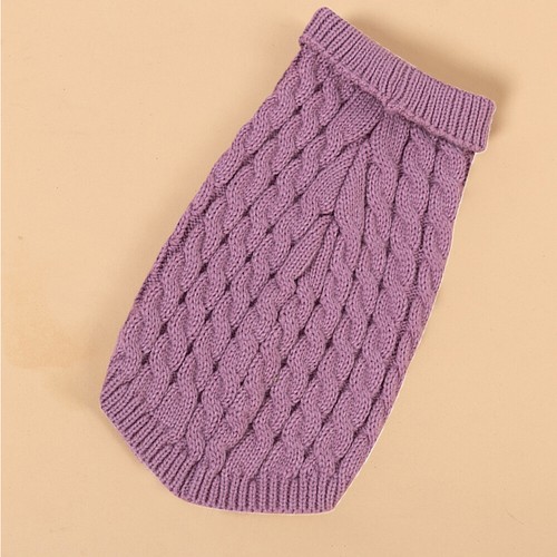 Invierno Cachorro Perro Jumper Perros Abrigo Cálido Tejido Suéter Ropa para Mascotas Pullover Ve - - Imagen 12 de 30