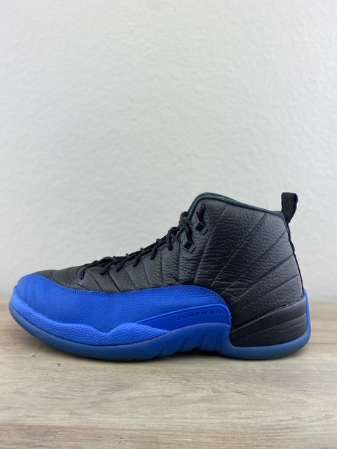 black and blue jordan 12 mens