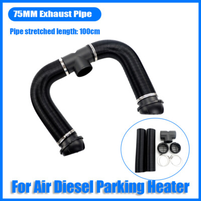 75mm Rohrführung T-Stecker Air Outlet Vent Diesel Heizung für Camper Caravan DE@