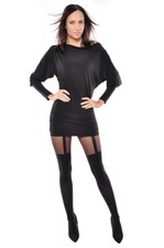 Mock Suspender Women Girls Sexy Patterned Tights