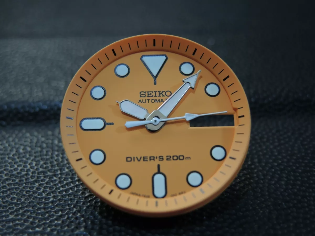 NEW ORANGE DIAL MINUTE TRACK HANDS MEDIUM DIVERS SKX013 SKX015 7S26 0030