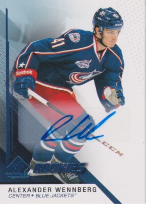2014-15 SP Game Used Autographs Blue Alexander Wennberg - Columbus Blue Jackets