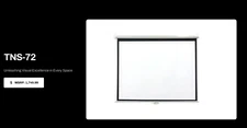 Digital Projector SelfLock Screen Titan TNS-72 NEVER OPENED, MSRP $1,749