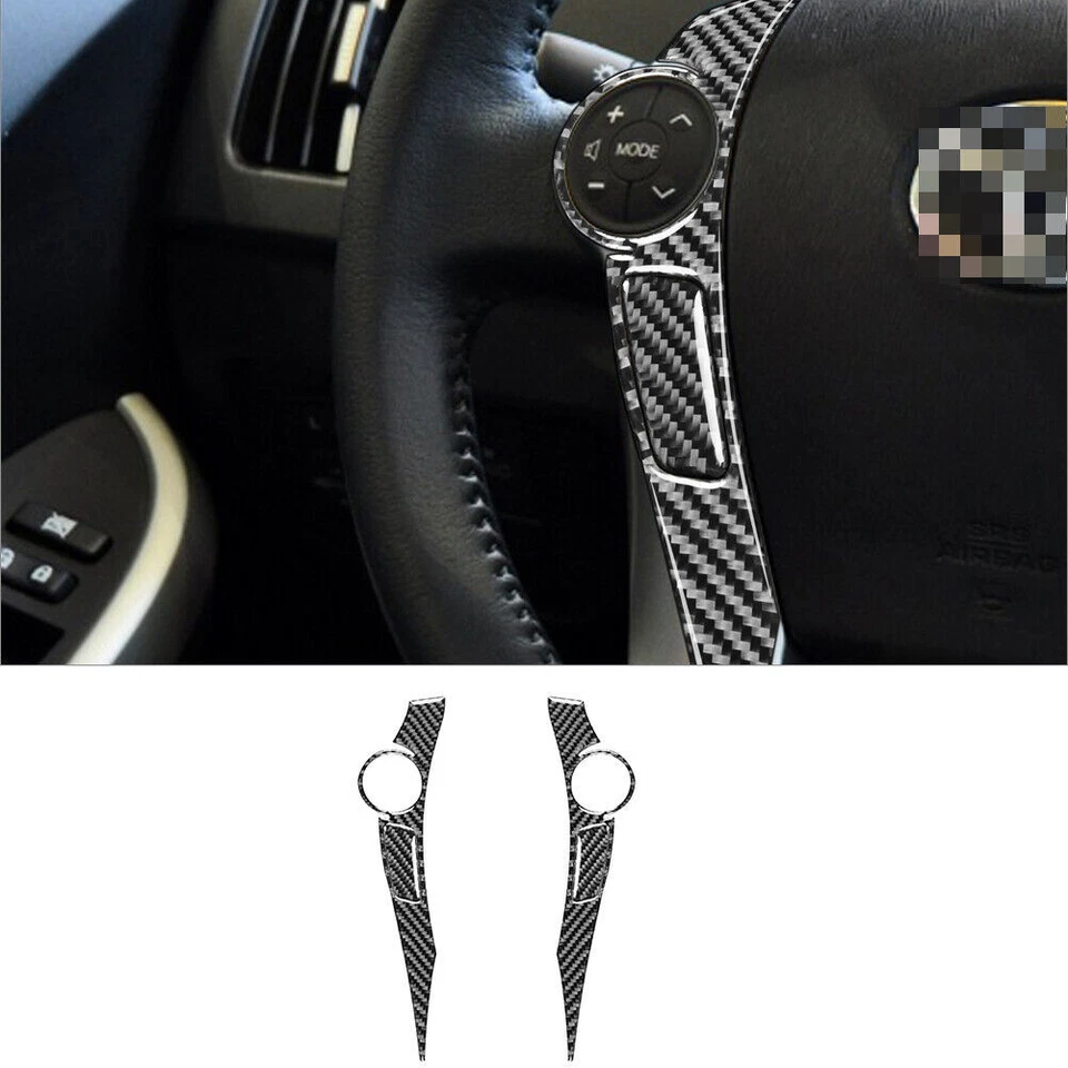 25Pcs Carbon Fiber Interior Full Kit Set Cover Trim For Toyota Prius 2012-2015 - Image 3 of 4