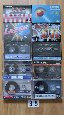 10 x neu MC Audiokassetten: GoldStar, Maxell, Scotch, TDK, RAKS, DMB, 1992-2001