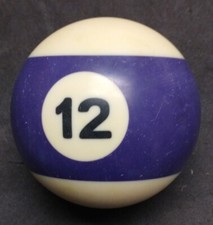 12 ball Replacement Pool Billiard Pool Ball 12 Ball 2 1/4  Diameter 2.5"