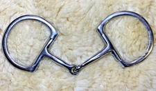 D-Ring Eggbutt Snaffle Bit, SS, 4.5" Mouth for English Horse / Cob / Pony Bridle