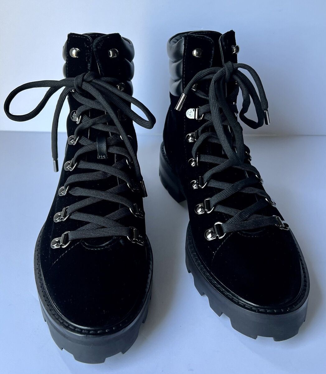 Jimmy Choo Eshe Velvet Leather Hiking Ankle Combat Boots Jimmy Choo Eshe Velvet Leather Hiking Ankle Combat Boots