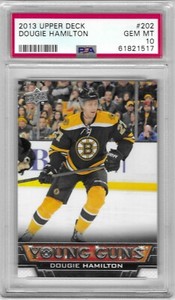 NHL 2013 Upper Deck #202 Dougie Hamilton Young Guns  PSA 10 Gem Mint Rookie