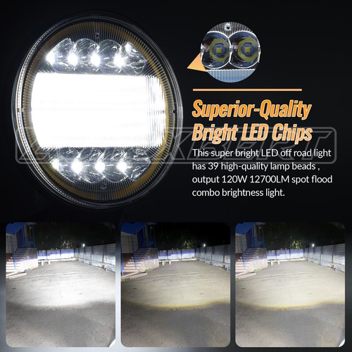 2PCS Round LED Pods Driving Lights Bar with White Light Combo Beam Off Road SUV - Picture 2 of 9