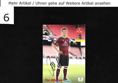 Per Nilsson - Handsignierte Autogrammkarte. Verein Saison Siehe Bild.