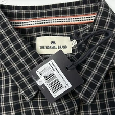 The Normal Brand Flannel Shirt Mens XL Plaid Check Lightweight Nikko Button Up