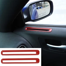 2X Red Interior Door Air Vent Frame Trim Cover For Dodge Charger 11+ Accessories