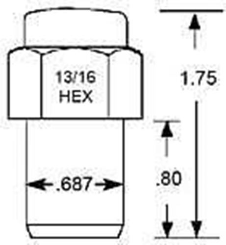 Holden & Valiant 20 Mag Wheel Nuts 7/16" UNF x 21.5mm Long Shank & 20 Washers - Picture 2 of 3