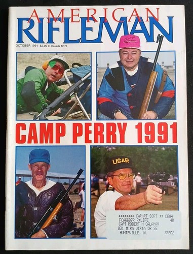 VINTAGE AMERICAN RIFLEMAN OCTOBER 1991 CAMP PERRY 1991 &CRIME WITHOUT PUNISHMENT