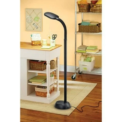 BETTER HOMES & GARDENS Home Office Adjustable Goose Neck Floor Lamp with Bright 27 Watt Daylight Bulb
