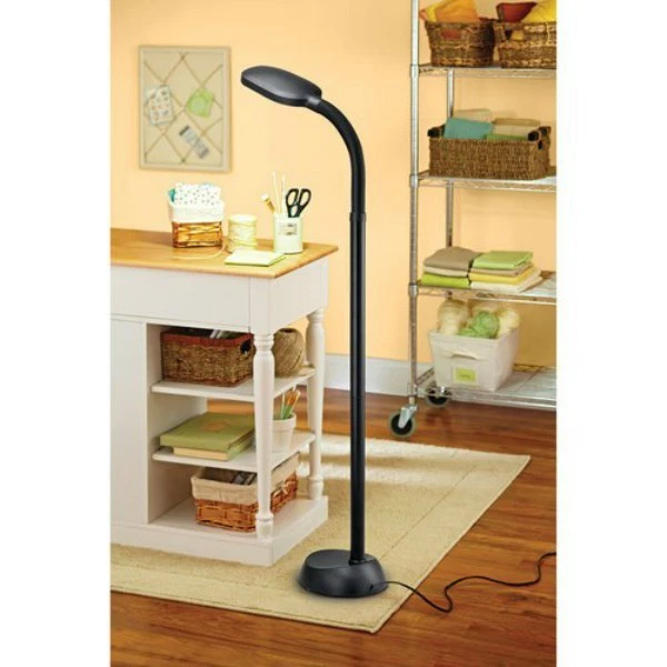Full Spectrum Daylight Floor Lamp 54 inch Black with adjustable Neck 27W 6500K - Image 2 of 4