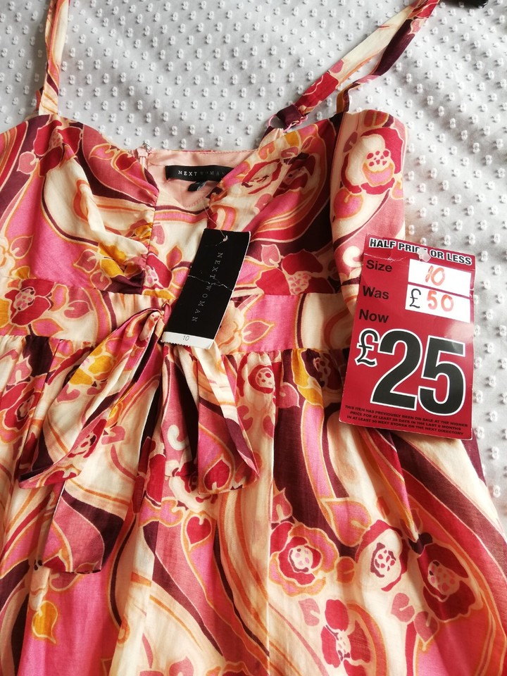 BNWT NEXT Sun Dress size 10 Pink mix. eBay