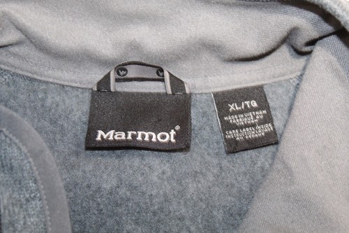 Marmot Sweater Jacket Tech Pocket Mens Full Zip Fleece Forest Green Size XL Logo - Picture 4 of 7
