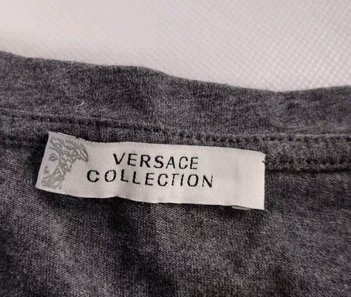 Versace Collection Big Medusa Head Logo Men’s Gray T-shirt Size Medium - 第 5/7 張圖片