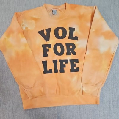 Kickoff Co. Tennessee Volunteers Vol For Life Orange Tie-Dye Sweatshirt Size S