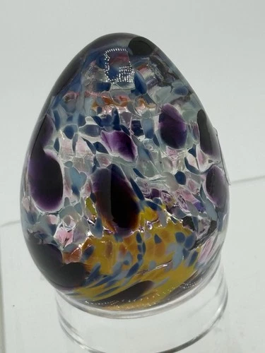 2026 Blenko Solid Glass Multicolor Egg—VC Only - One Of A Kind - Free Shipping!