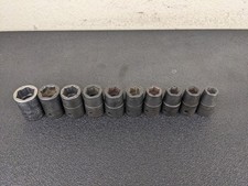 Bq246 Snap On 12 Drive 10 To 19 Mm 6-point Shallow Impact Socket Set 310immya
