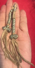 Antique Gandhanra Handmade Tibetan Buddhist Mala Bead Counters With leather 