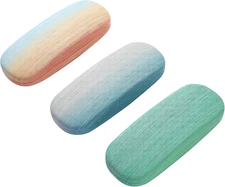 3 Pack Glass Cases Hard Shell, Portable Hard Eyeglasses Case Linen Fabrics Eyegl