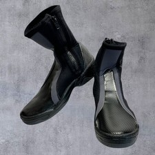 Mares Seaboot Diving Boots Unisex Size M Black Neoprene Side Zip Italy