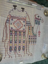 Vintage Camel Rug Canvas Signed