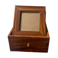 Wooden Pet Urn with Photo Frame Pet Supplies Remembrance Box Keepsake Memory Box