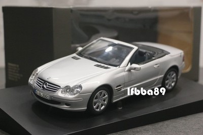 MINICHANPS 1/18 MERCEDES BENZ SL R230 賓士 奔馳 原廠 敞篷可開合 銀