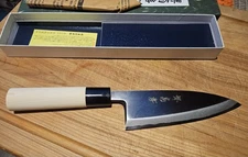 Imported Carbon Steel Single Edge DEBA Knife. Heavy. Japanese Made. New In Box