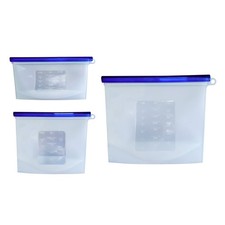 Acorn Baby Silicone Food Storage Bag 500mL 1000mL 1500mL - Blue Reusable Bags