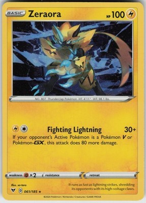 Holo Foil Zeraora -  (Cosmos Holo) 061/185 Holo Rare Miscellaneous Cards & Produ
