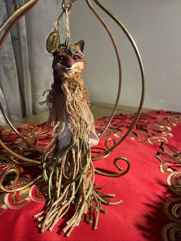 Katherine’s Collection, Vintage Christmas Ornament, Collectible, Fox, Large