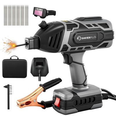 Sakerplus Portable Welding Machine, 110V IGBT Inverter Handheld Welder, Black