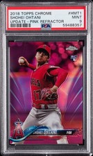 2018 TOPPS CHROME UPDATE PINK REFRACTOR #HMT1 SHOHEI OHTANI ROOKIE RC PSA 9