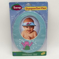 VTG Barney Baby Shampoo Sun Visor Blue Purple Dinosaur 1997 NOS