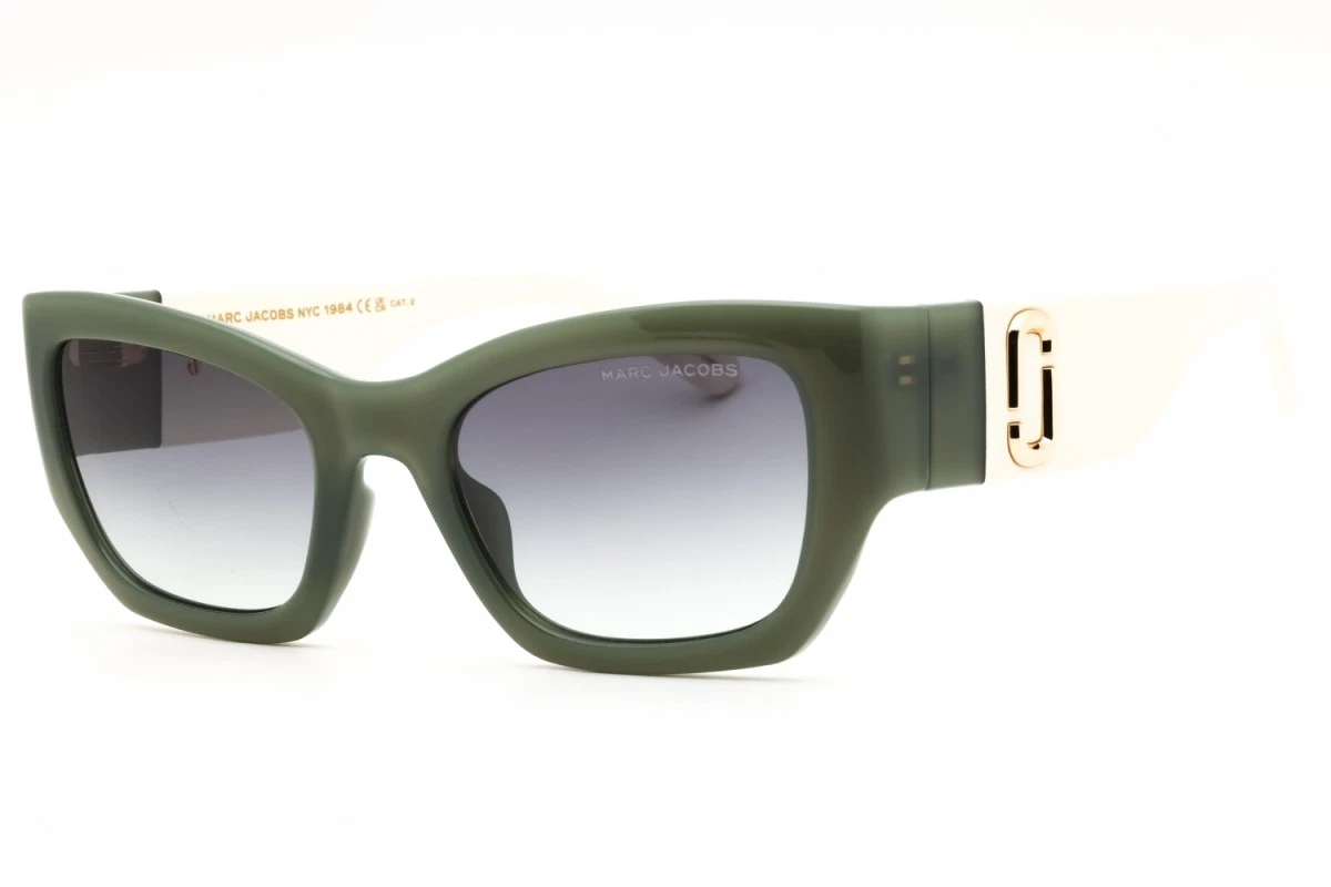 Marc Jacobs J Marc Women\'s Gray Cat-Eye Olive Green/White Sunglasses Amazon.com: Marc Jacobs Grey Cat Eye Ladies Sunglasses MJ  main image 3