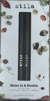 Stila make it a double stay all day waterproof liquid eye liner set 14/rack