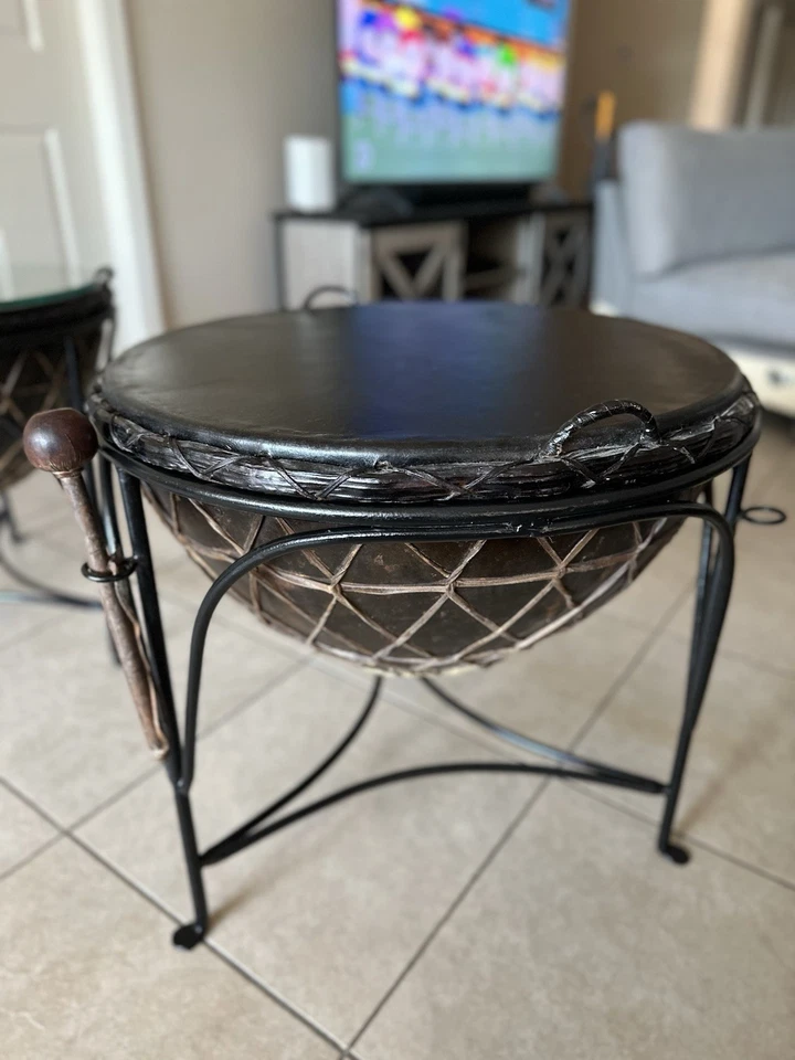 Mesas de tambor Djembe tradicionales africanas, madera artesanal y cuerda afinadas Foto 2 de 4