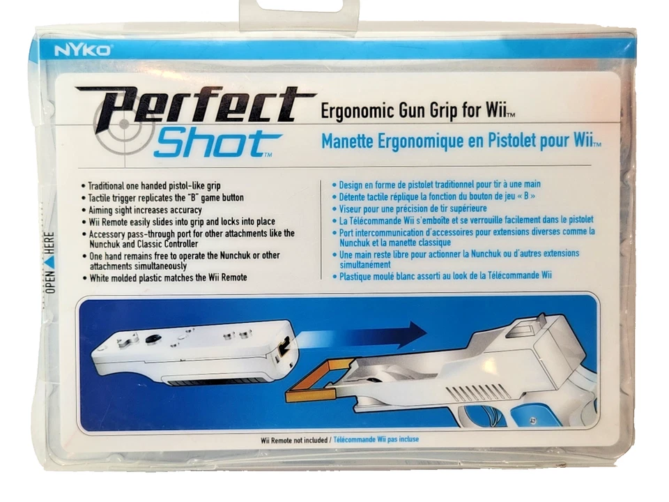 Vintage Nyko Perfect Shot Ergonomic Gun Grip For Wii Accessory New 2008 - Image 2 of 4